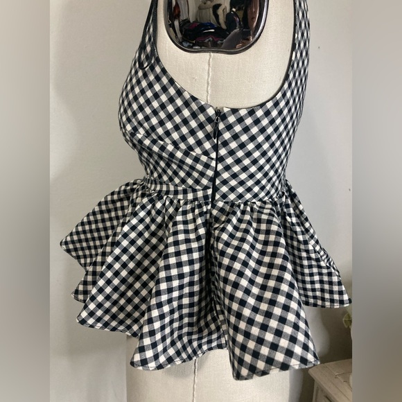 Cottage core gingham peplum milkmaid top - Picture 9 of 10